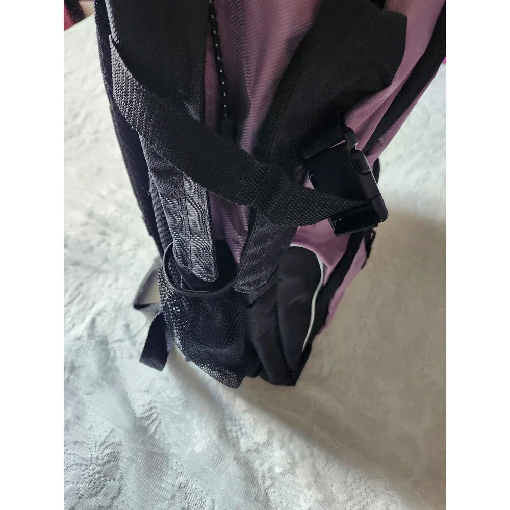 Athletic Backpack Black/Purple.  #102